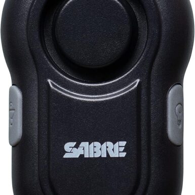Sabre 2-in-1 Clip-On Personal Alarm with LED Safety Light, 120dB Alarm, Audible Up to 1,300-Feet (395-Meters