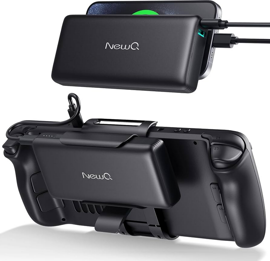 NEWQ 2-in-1 battery bank and stand for Steam Deck